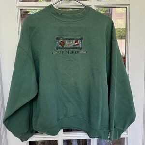 Green "up north" crew neck